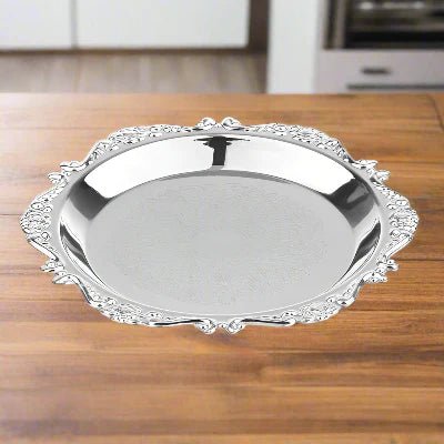 Plateau Decoratif - EleganceDish™ - Argenté - Passion Pain maison
